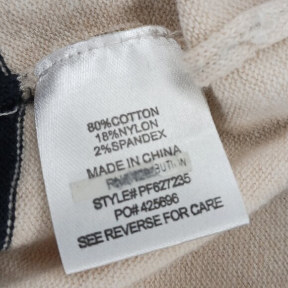 Pink Republic Womens Medium Dress Shirt Black & White 3/4 Sleeve Long Blouse - Picture 5 of 6